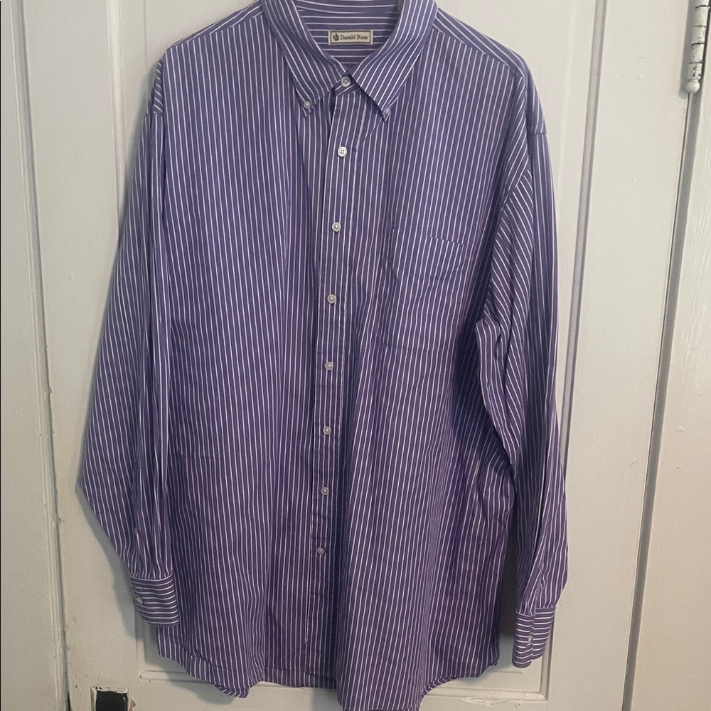 Men's Purple Striped Button Down Shirt